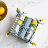 Lemon Print Dishtowel Gift Set