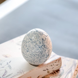 3.5" Blue Floral Dolomite Egg