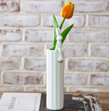8.75" White Bunny Vase