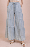 Tiered Mineral Wash Summer Pant
