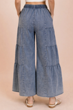 Tiered Mineral Wash Summer Pant