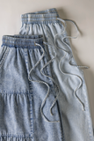 Tiered Mineral Wash Summer Pant