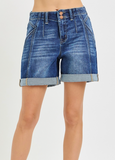 Risen High Rise Rolled Seam Short