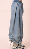 Wide Leg Ruched Balloon Pant