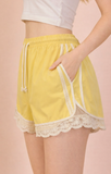 Lace Trimmed Active Short