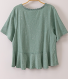 Washed Ruffle Tee