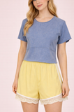 Washed Rib Crop Tee