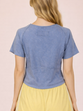 Washed Rib Crop Tee