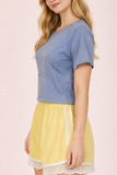 Washed Rib Crop Tee