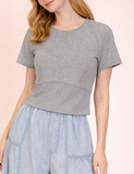 Washed Rib Crop Tee