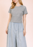 Washed Rib Crop Tee