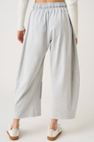 Mineral Wash Crochet Barrel Pant