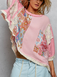 Candy Patchwork Oversized Top