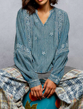 Embroidered Woven Blouse