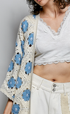Crochet Floral Maxi Cardigan