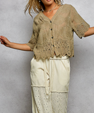 Mila Crochet Short Sleeve