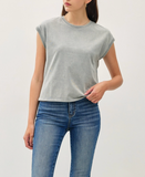 Cropped Cap Sleeve Tee