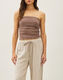Jersey Ruched Tube Top