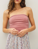 Jersey Ruched Tube Top