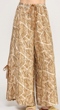 Tropic Print Side Tie Vacay Pant
