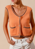 Pearl Textured Sweater Vest