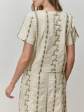Garden Party Embroidered Tie Top
