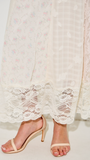 Floral + Lace Midi Skirt