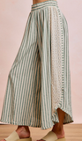 Floral Eyelet Stripe Pant