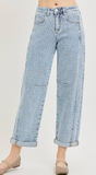 Risen Slouchy Barrel Texture Jean