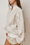 Comfy Camo Zip Up Pullover