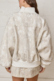 Comfy Camo Zip Up Pullover