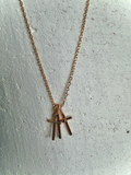 Gold Cross Charm Necklace
