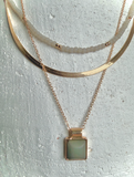 Tri Layer Stone Necklace
