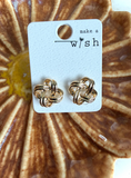 Gold Knot Stud Earring