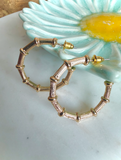 Gold Link Hoop Earring