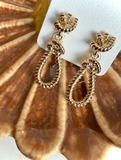 Gold Knot Teardrop Earring
