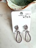 Silver Knot Teardrop Earring