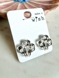 Silver Knot Stud Earring