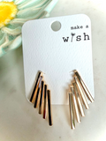 Gold Post Burst Earring