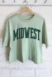 Midwest Puff Graphic Long Crop - Mint