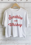 Sunshine & Whiskey Long Crop Tee