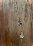 Gold + Crystal Teardrop Layered Necklace