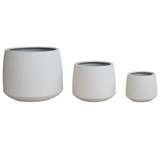 S/3 21-1/2rnd Eco Stone Indoor/outdoor Planters