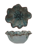5.75" X 2.5" Stoneware Ruffled Bowl