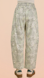 Knit Camo Barrel Pant