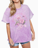 Bloom With Grace Boyfriend Tee - Lavender
