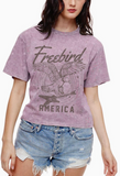 Free Bird America Vintage Faux Crop
