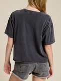 Usa Puff Vintage Eagle Faux Crop Tee