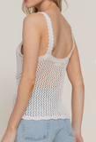 Crochet V-neck Sweater Tank