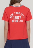 Brooklyn Embroidered Jersey Tee